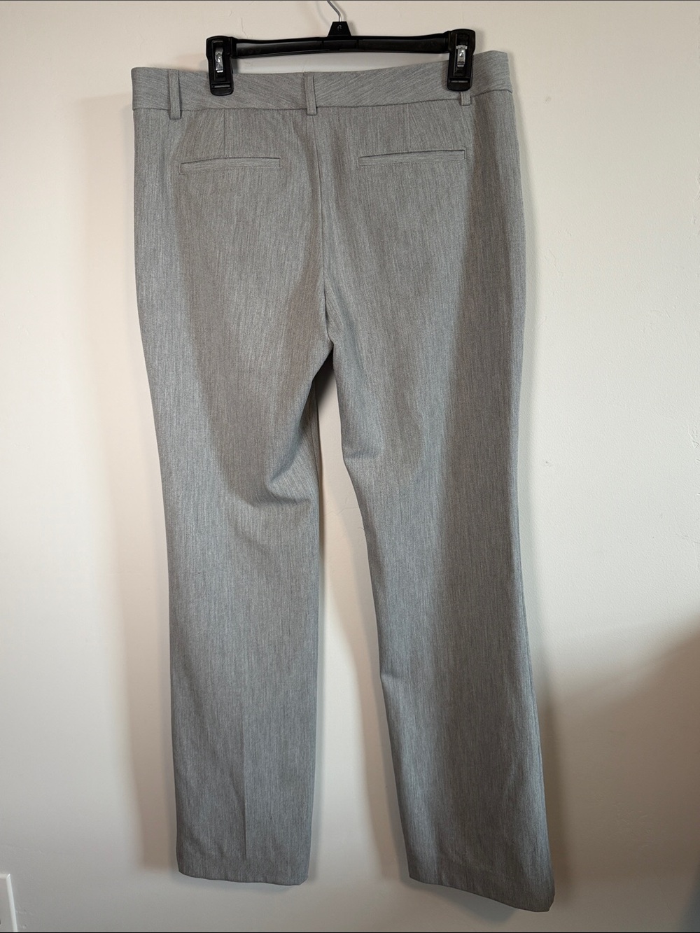Express Light Gray Lined Straight-Leg Dress Trousers - Picture 2 of 8